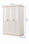 Hanah Home Zenit 3 Armario Crema claro